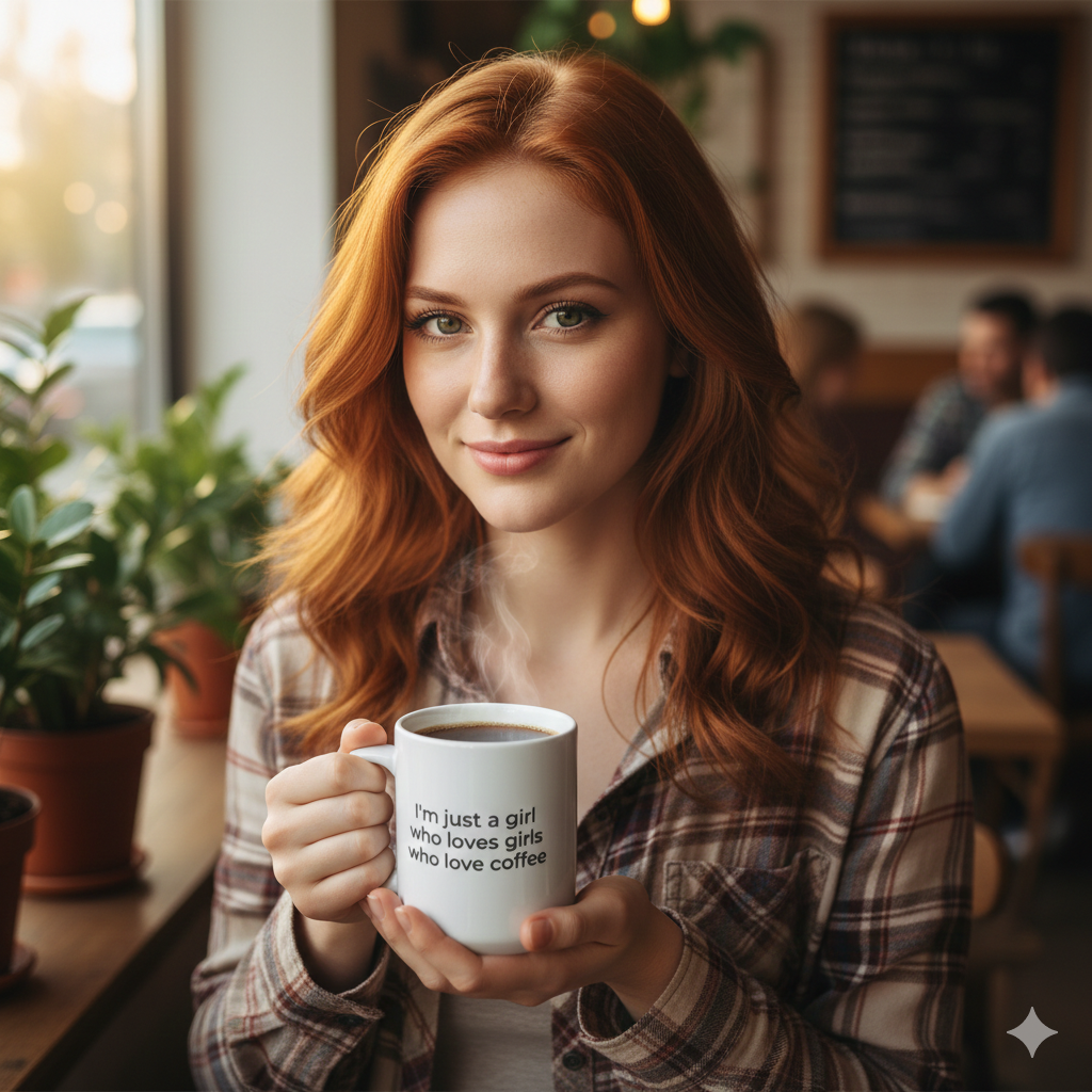 The "I'm just a girl who loves girls who love coffee" Mug